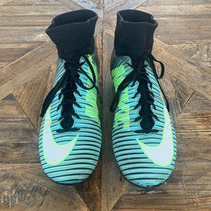 Nike Womens Mercurial Superfly V DF FG Cleats | Light Aqua/White | Size 9.5